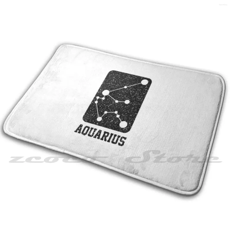 Dywany Znak Wodnika Retro Star Zodiac Mat Mat Dywan Non-Slip Water Absorb Door Door Dibet Birthday Stars Astrology