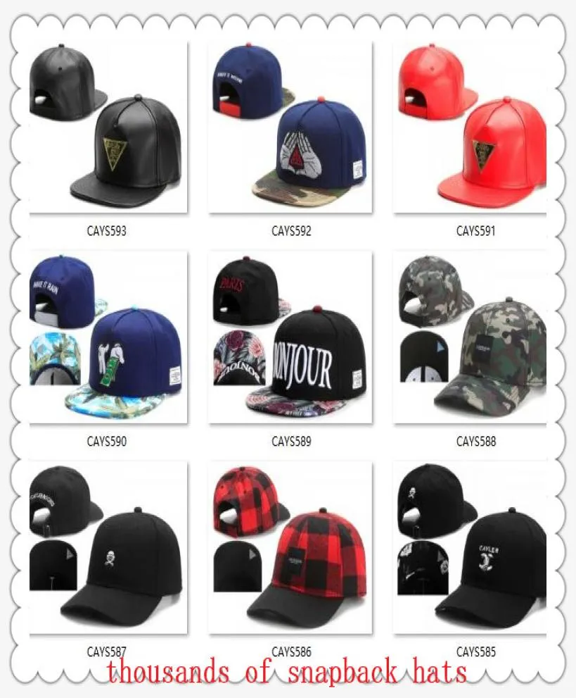 Snapback Hats CAP SNAP Back Baseball Football Basketball Caps Chapeau Taille Ajustement Shipping Choisissez Chapeaux dans notre album C66087320