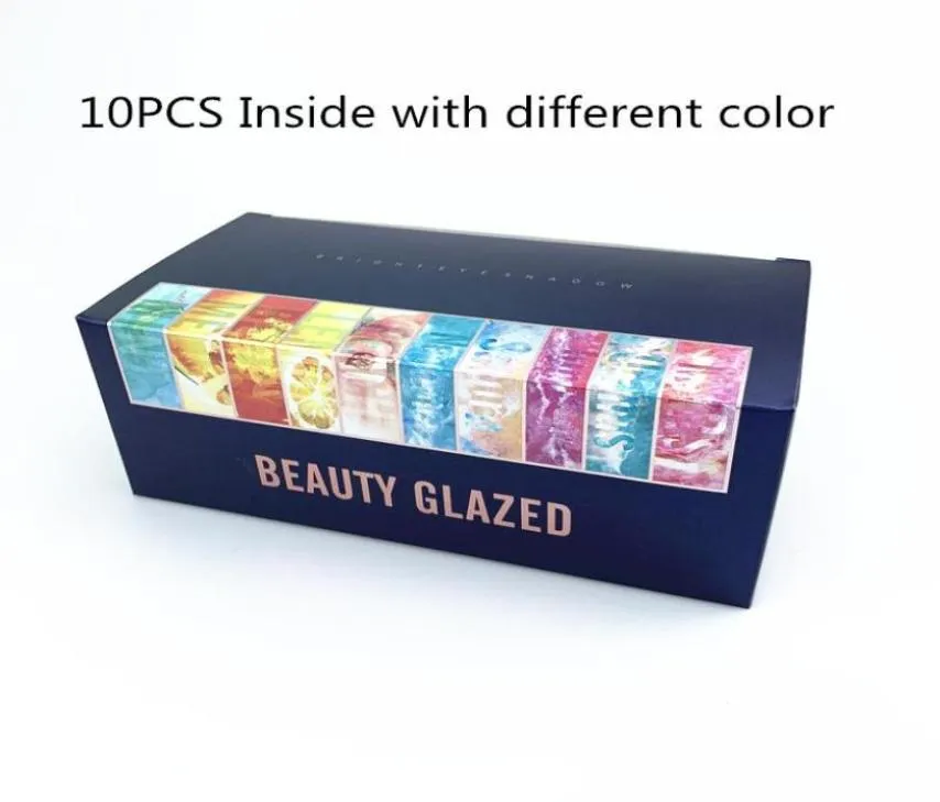 Eye Shadow Beauty Glazed Cosmetics Hife Box 10 in 1 Set 9 Color Pallete Makeup Leyeshadow Palette Shimmer Matte3270622