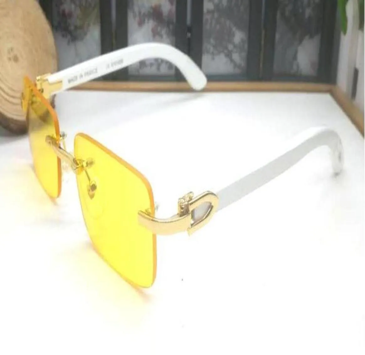 Nieuwe coole modehoens houten zonnebril sport buffel hoorn glazen lens zonnebril voor mannen heldere lenzen met kas bril lunettes4896729