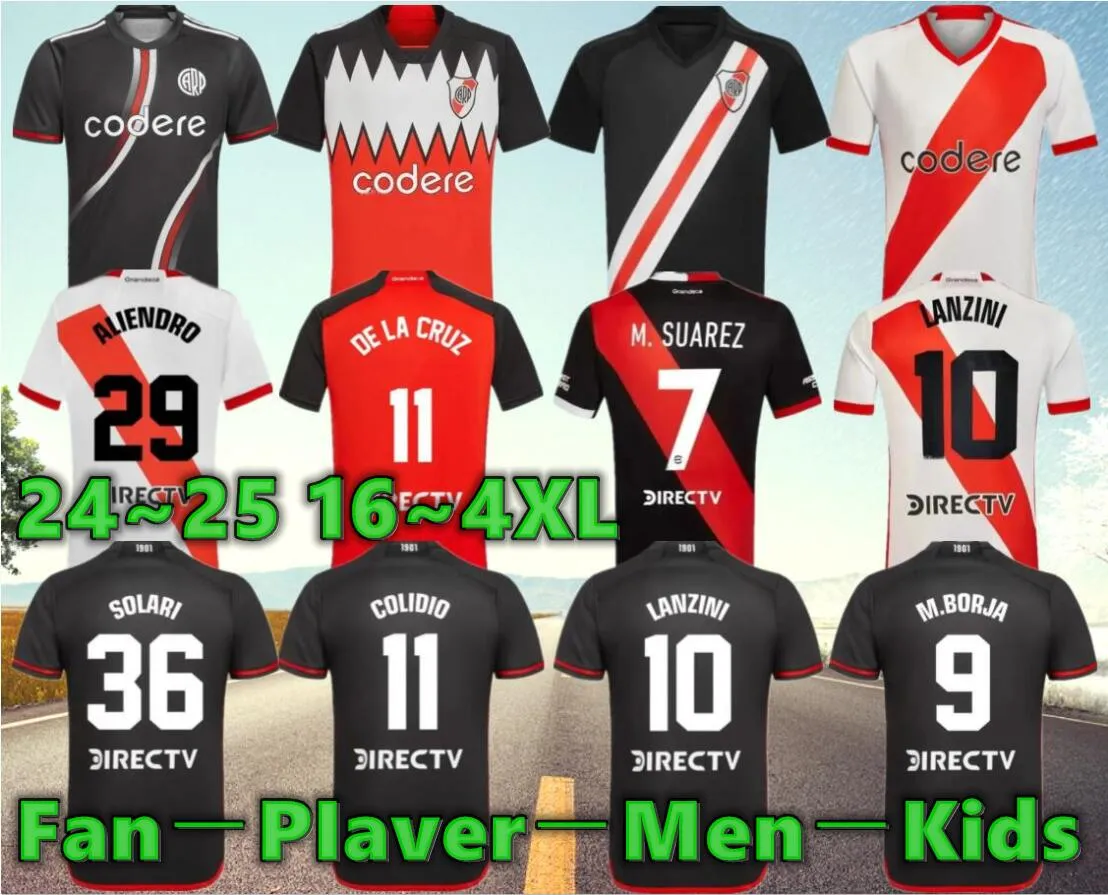 2023 2024 Jerseys de football des plaques de rivière Barco de la Cruz Quintero Alvarezpratto Fernandez Camisetas Solari Men Kids Javascript 23 24 FOOTBALT Shirts Palacios