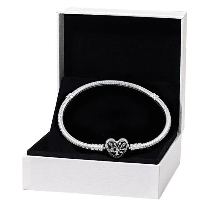 Womens 925 Sterling Silver Bracelets Fit Beads Charms Family Tree Top Quality Bone Chain Bracelet Luxury Lady Gift With Original Box2386721