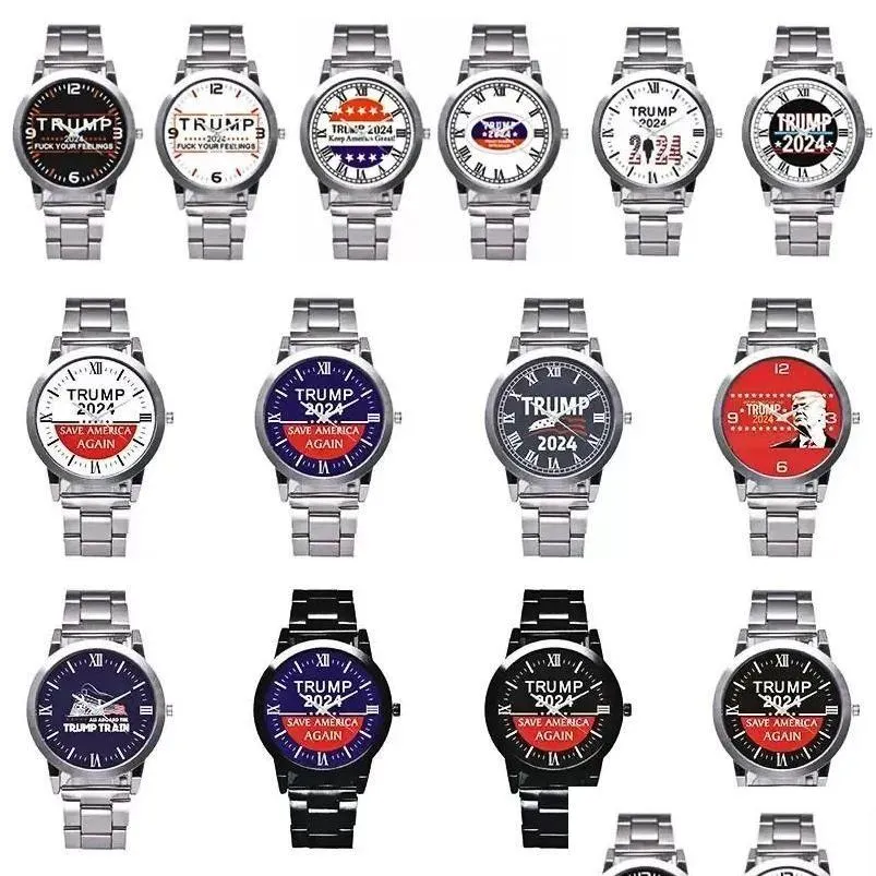 Party Favor 14 Styles Trump 2024 Montre au poignet Donald Retro Men Quartz Montres Drop Livraison Home Garden Fournitures Festives Event Dhezl DHFDV