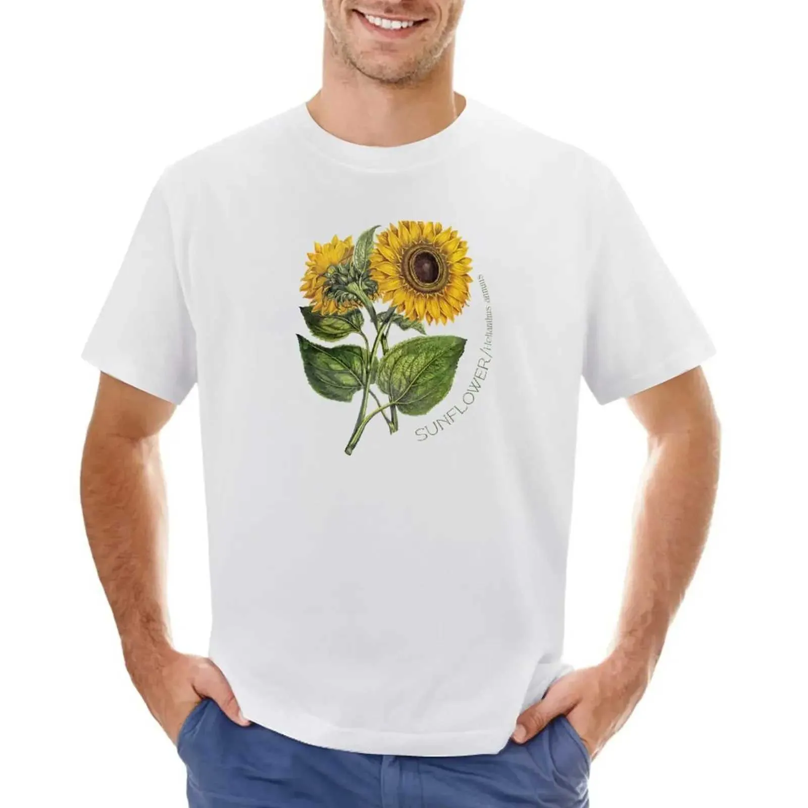 Le magliette maschili girasoli sono magliette per i bouquet per le magliette dei graphic designer per gli appassionati di sport per menl2403