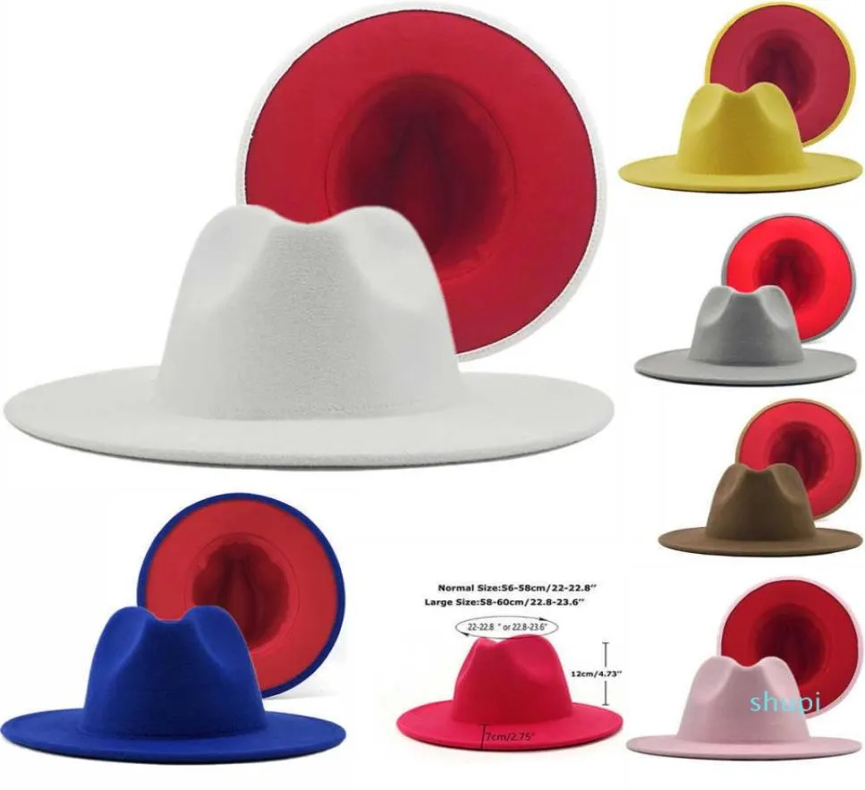 Fedoras Mens Cap Jazz Hats Cowboy Hat for Women and Men Doubleded Color Cap Top Hat Whole 2022 Q08051724221