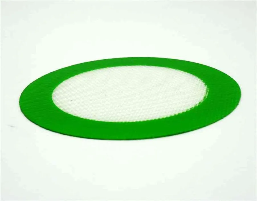 ラウンドシリコンダブワックスパッドフードセーフベーキングマット再利用可能なトレイパンライナーガラス繊維ドライハーブマット高温9825957