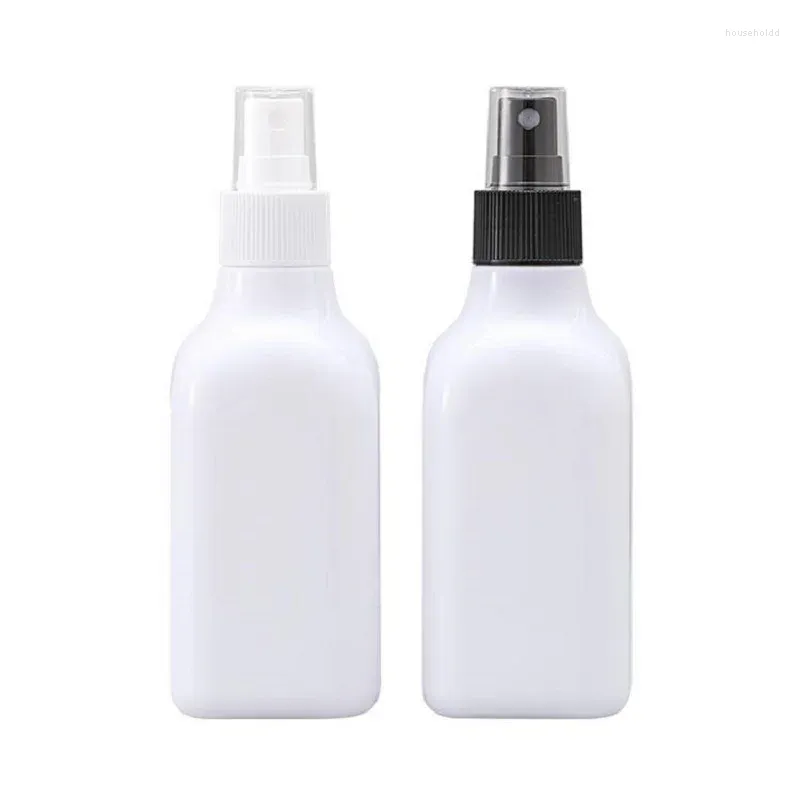 Förvaringsflaskor dimma sprayflaska vit fyrkantig desinfekt vatten 200 ml 10 st toner flytande behållare plast parfym