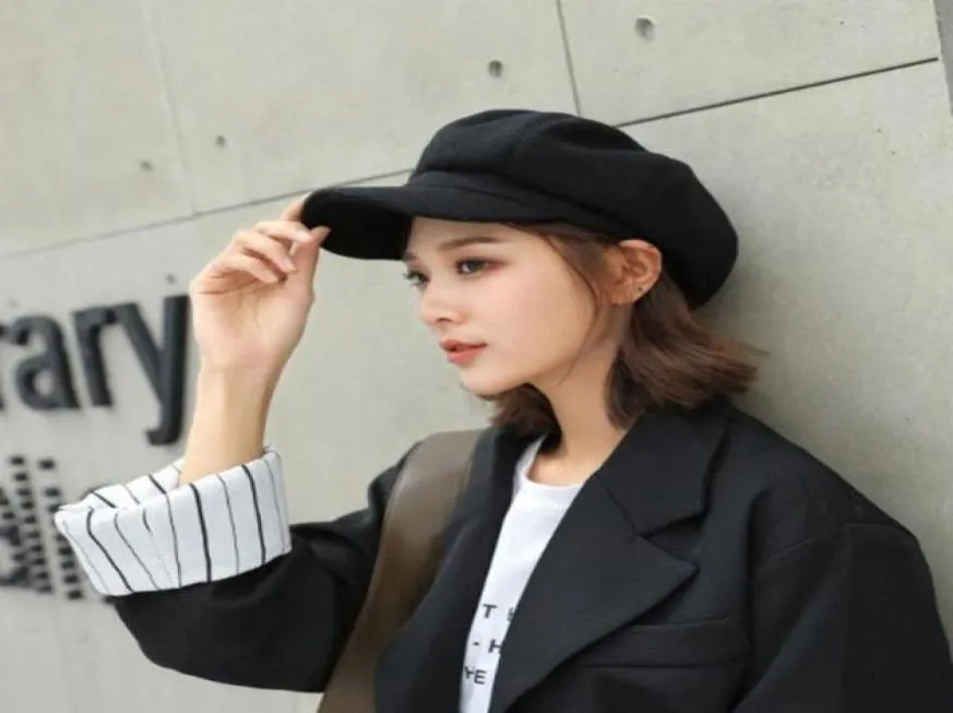 Populaire luxe ontwerper Berets For Woman Hats Caps Cotton Casquette vrouwen buiten borduurwerk avantgarde hiphop achthoekige Basebal61192034
