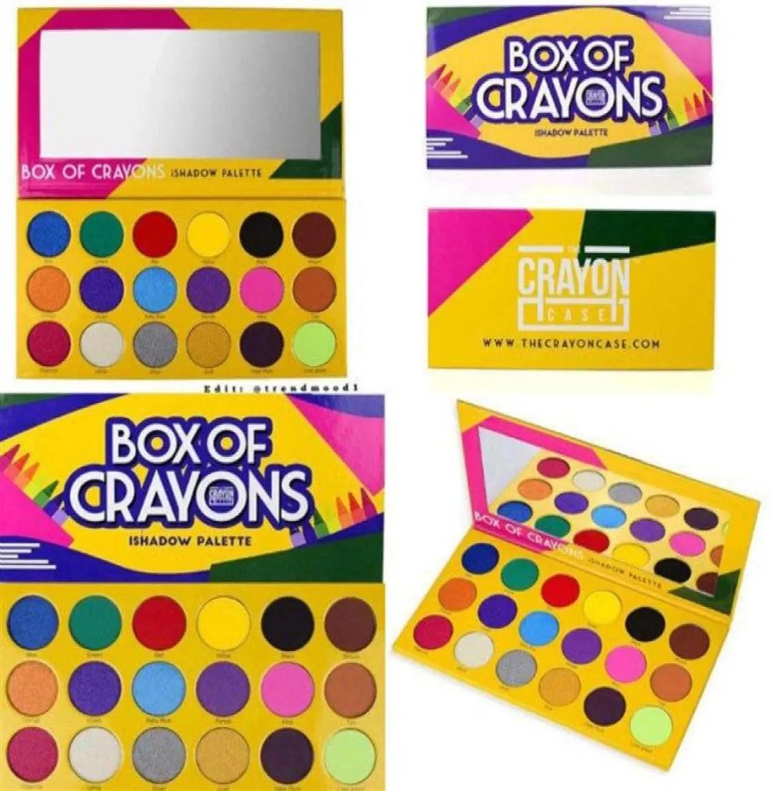 Top quality Colorful eye shadow by BOX OF CRAYONS pressed powder palette fast ship 18 COLORS 244i1165512