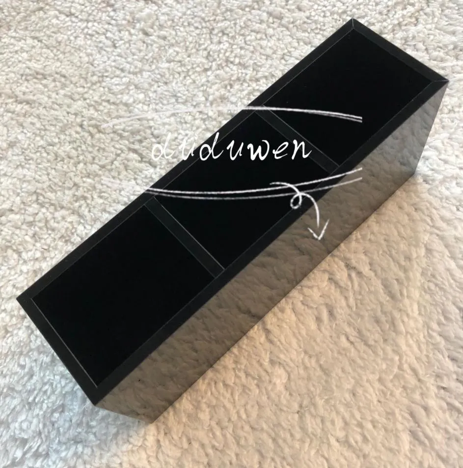 fashion Organization box 3 grids black Acrylic storage lipsticks holder Makeup brush Storage Case Jewelry Organizer With white pa1254269
