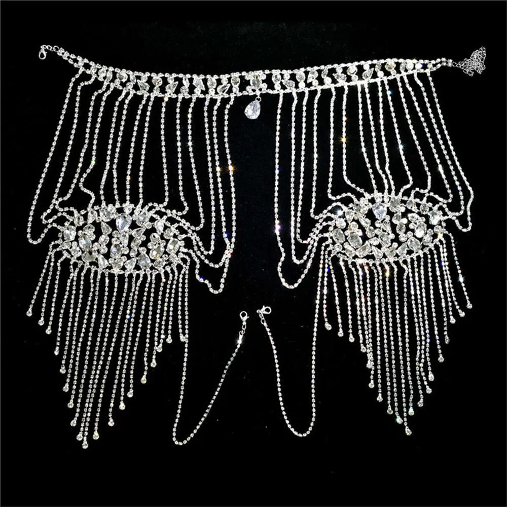 Costume Accessories New Fashion Rhinestone Shining Wedding Party Crystal Shoulder Chain Bridal Jewelry Dressing Accessories