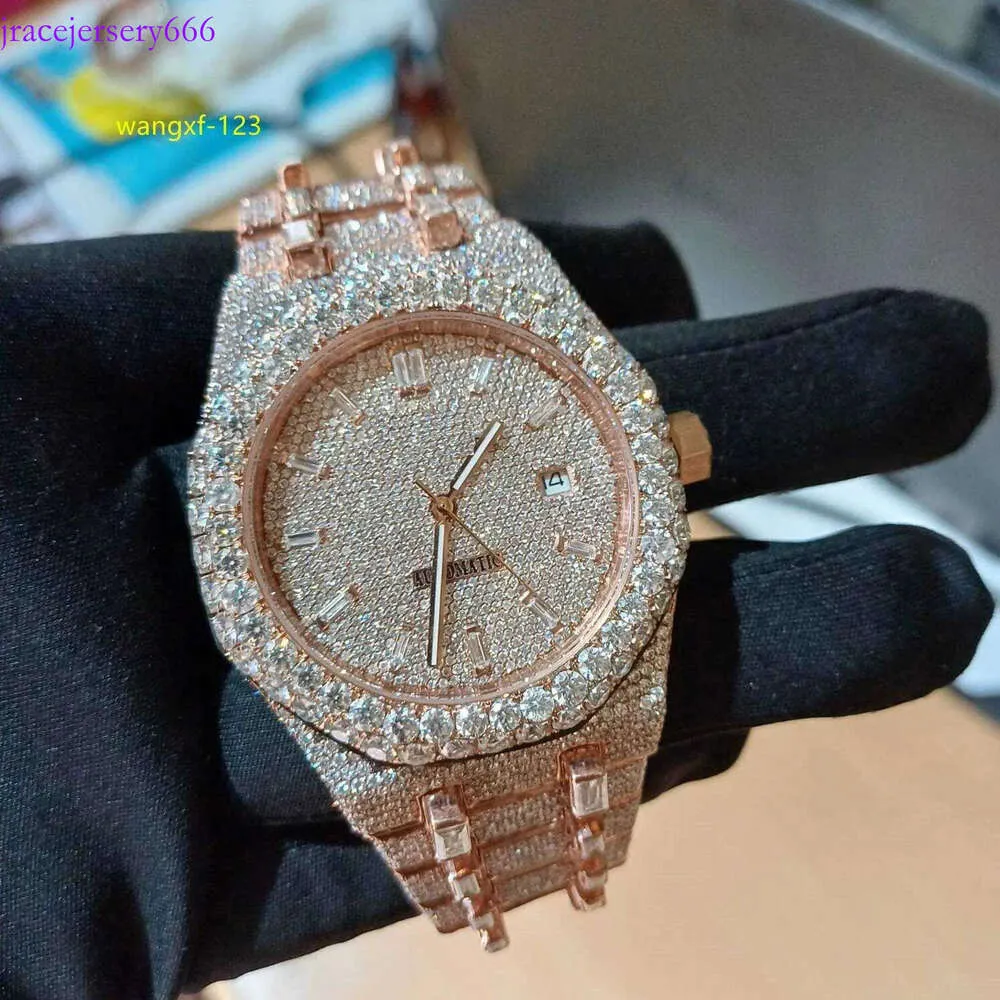 Vvs Mossanite Watch Factory Custom Iced Out Pass Diamond Test Women Hip Hop full diamond watches