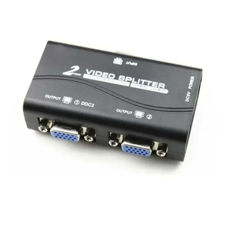 2ポートスイッチャースプリッター2方法VGAビデオスイッチアダプターコンバーターボックスPCモニターアクセサリ用
