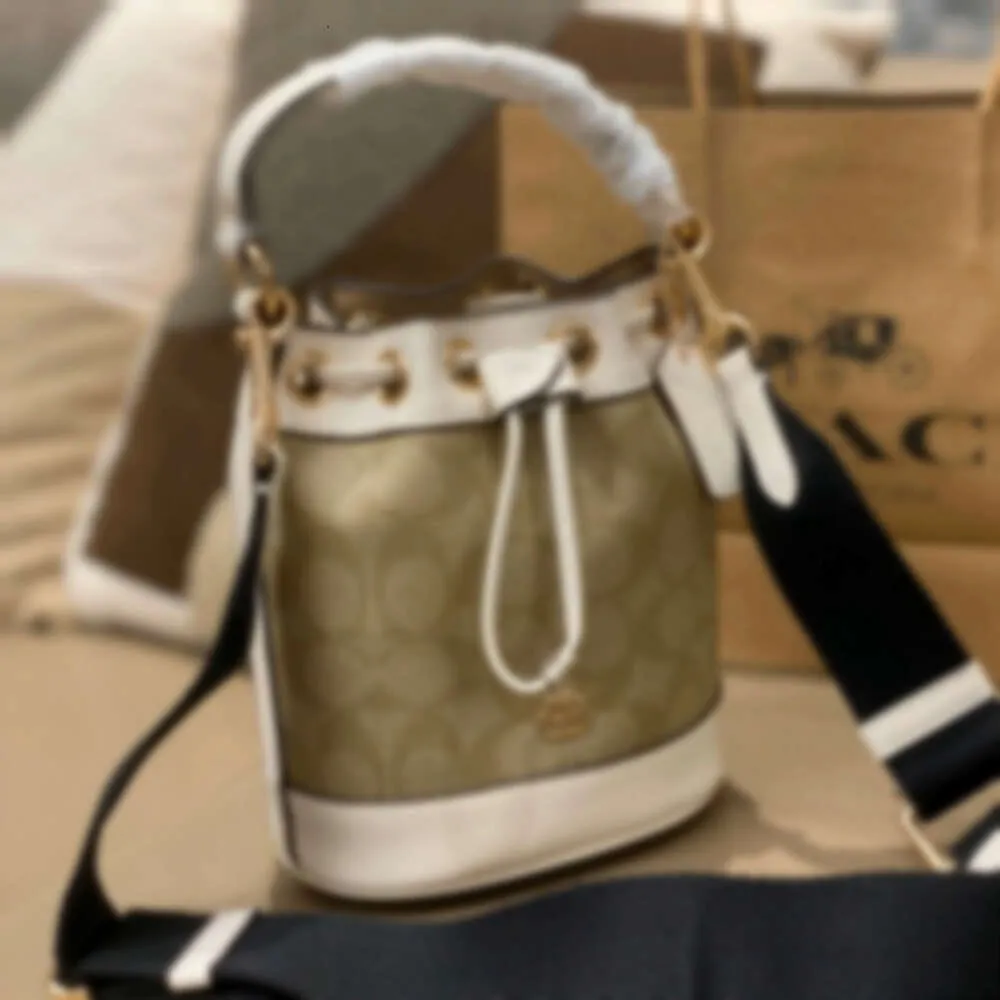 Sacs Olay Classic Logo Dempsey 15 Bucket sac Mini One épaule Crossbody Trawstring Handsbag