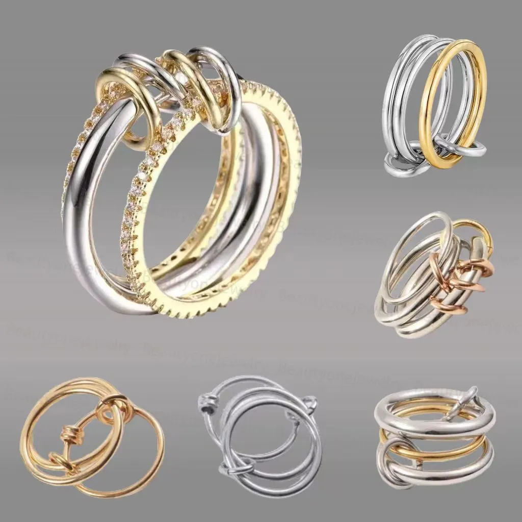 Горячая продажа Новый дизайнер Gold 925 Halley Gemini Band Rings Ring