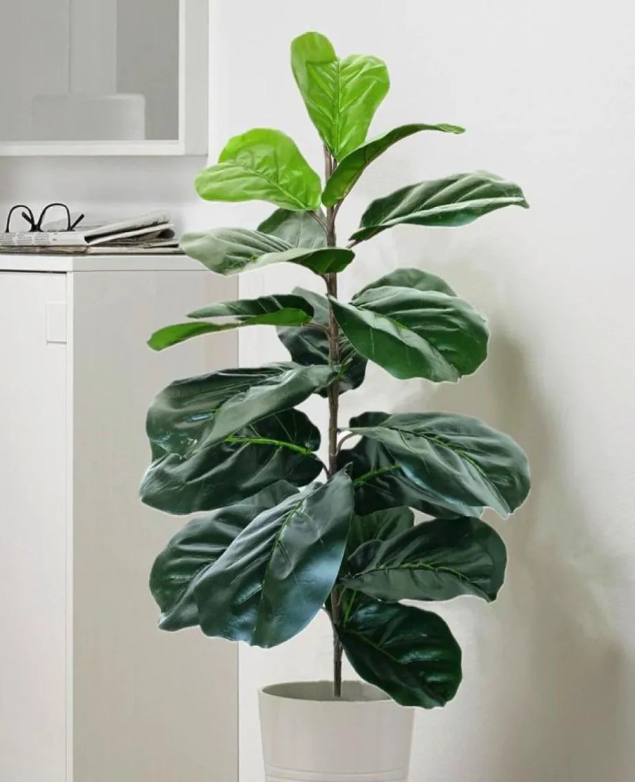 Artificial Fiddle Leaf Fig Tree Twig Faux Ficus Lyrata Plants Greenery For Home Office Decoration No Pot Included Decorative Flo1850164