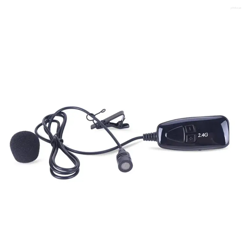 Microfoons 2.4G Wireless Microfoon Portable Clip-on Mic Makter Uitvanger online chatten klaslokaal