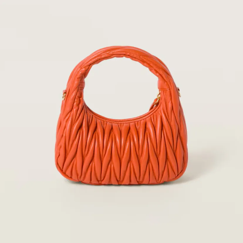 HTH quilted shoulder bag オレンジ Zara Quilted Leather Bag With Chain Orange 6001/810 | eBay