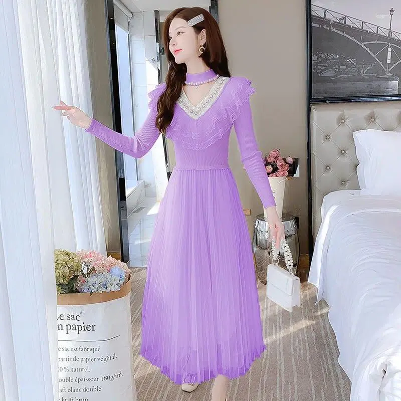 white christmas dresses Brown Chekered Calf Length Dress With Inner