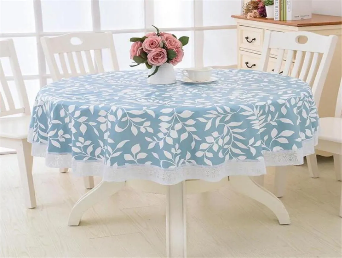 Forma redonda toalha de mesa grande El plástico redondo toalha de mesa PVC Impermeável e óleo descartável Calornsulous4814198