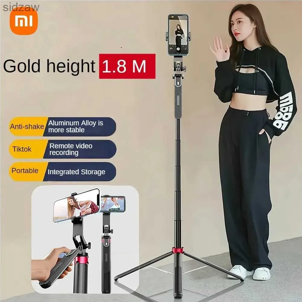 Selfie monopods Alloy Alloy Desktop Camera Tripod USB opladen Bluetooth 360 Roterende PTZ handheld selfie stick wx