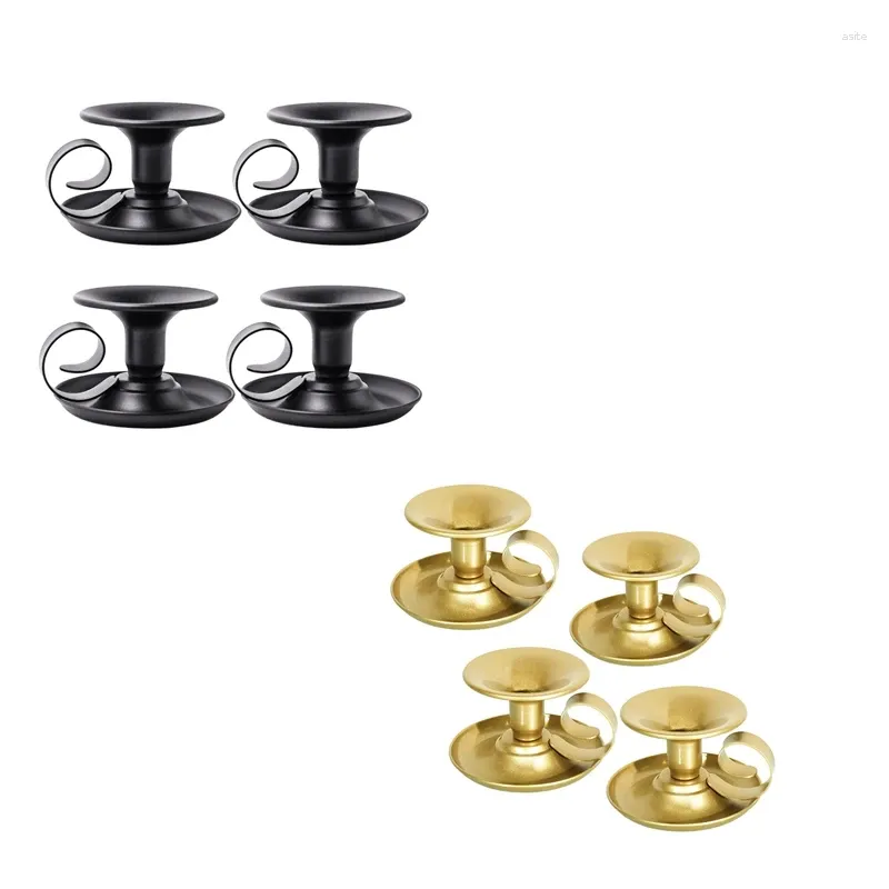 Kerzenhalter 4 PCs Taper Halter Candlestick Kerzenlichtstand für Halloween -Weihnachtsfutterraumdekoration