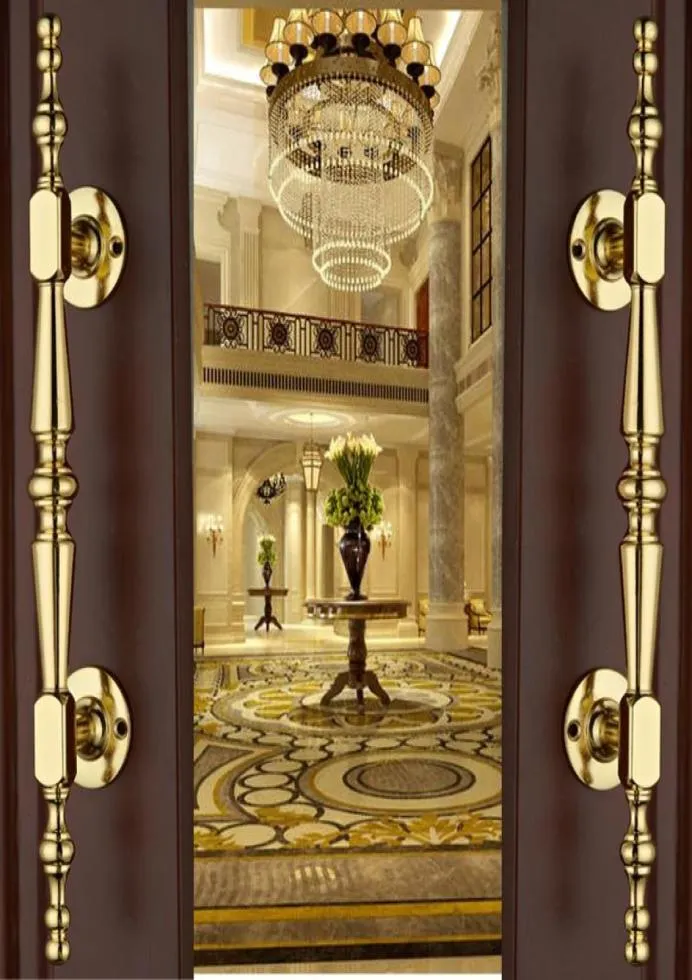 Uchwyty S Gold European Gold Drewniane drzwi przesuwane szafa szafki gałki szuflady gałki sprzętowe 6601414