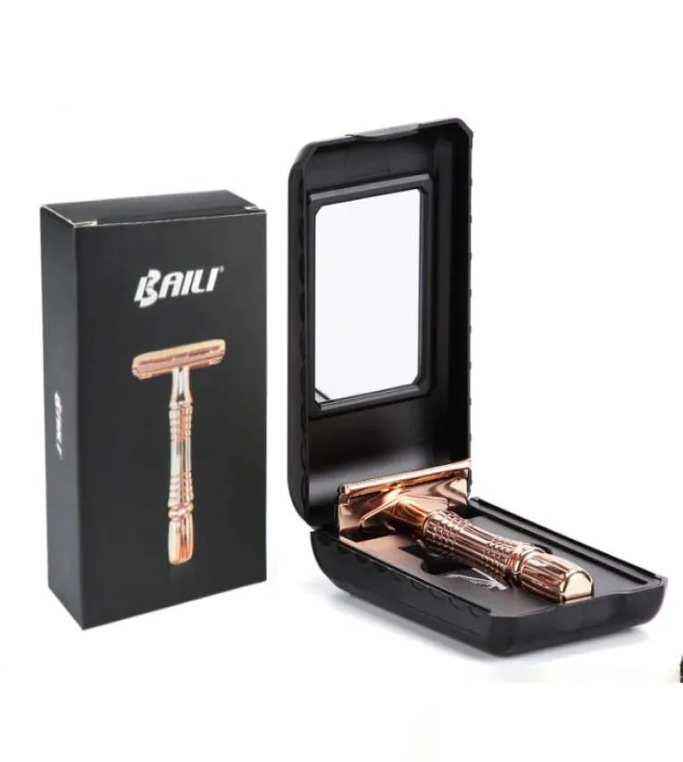 Classic Shaving Blade Men039S Safety Straight Razor Shaver Manual Rostfri Zink Eloy Rose Gold With Holder5551091