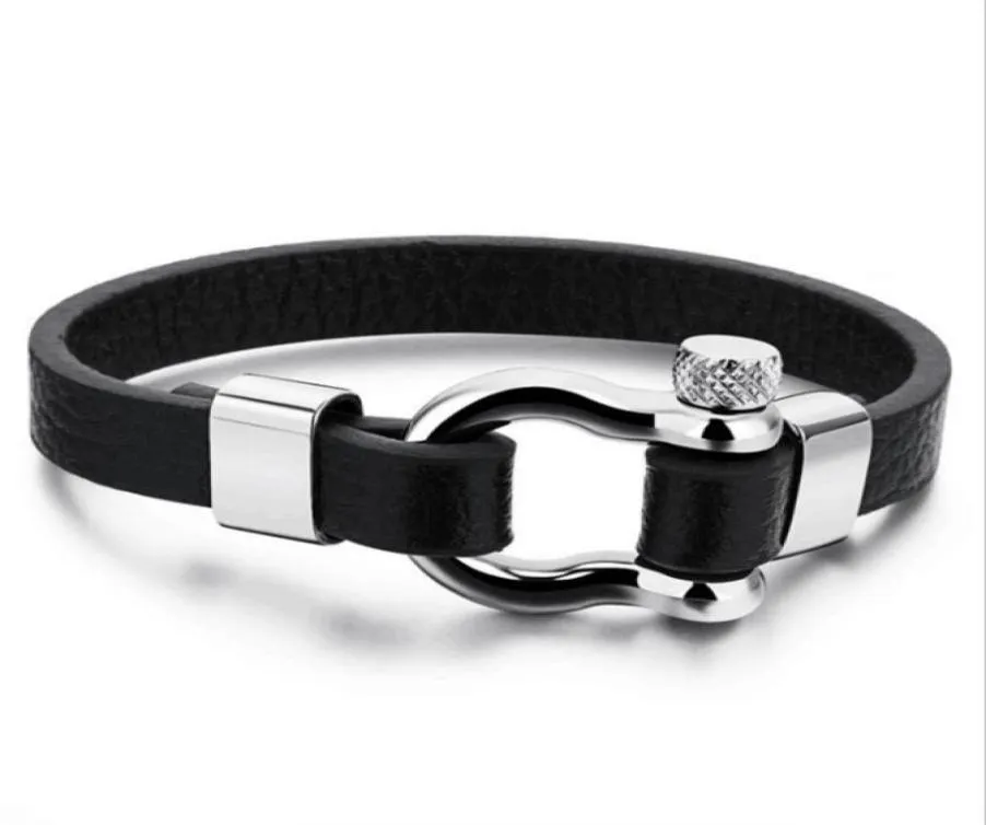 Edelstahl Häppchenschnalle Leder -Überlebensarmband Nautical Seemann Surfer Armband Schmuck 80376955313023