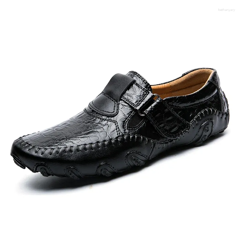 Casual schoenen heren lederen loafers niet-slip lopende flats ademende sport groot formaat ontwerper39-48