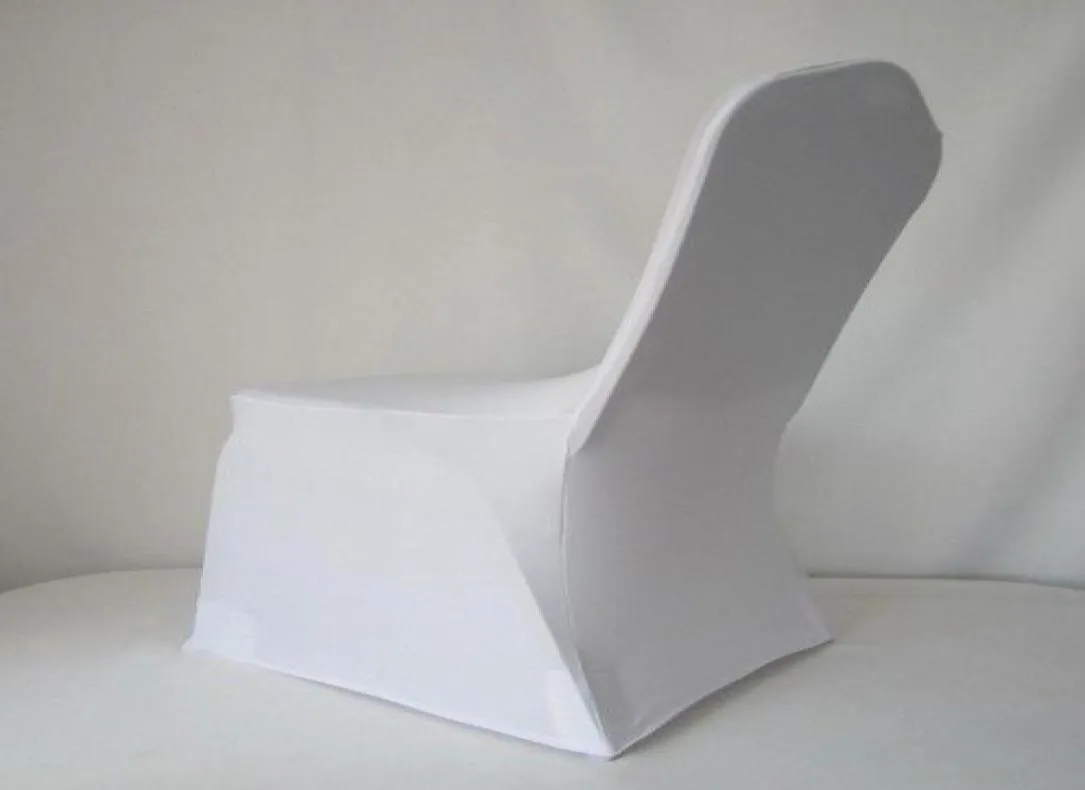 Universal White Spandex Spanded Party Chair Couvriers White Spandex Lycra Chair Cover for Wedding Party Banquet de nombreuses couleurs KD12907260