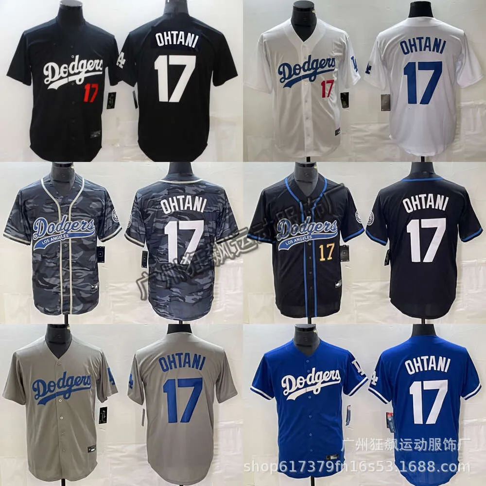 Jerseys Odzież Dodgers Jersey 17 Ohtani Hafted Japończyka elity fanów zespołu Elite Transfer