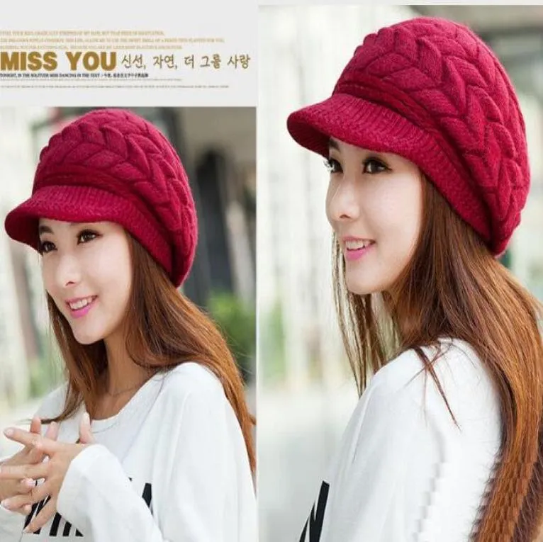 Mix 8 Farbe Elegant warm in Winter Frauen Strick Hüte Mischung Kaninchenfell Kappe Herbst Winter Damen Frauen Mode Beret Hat7133642