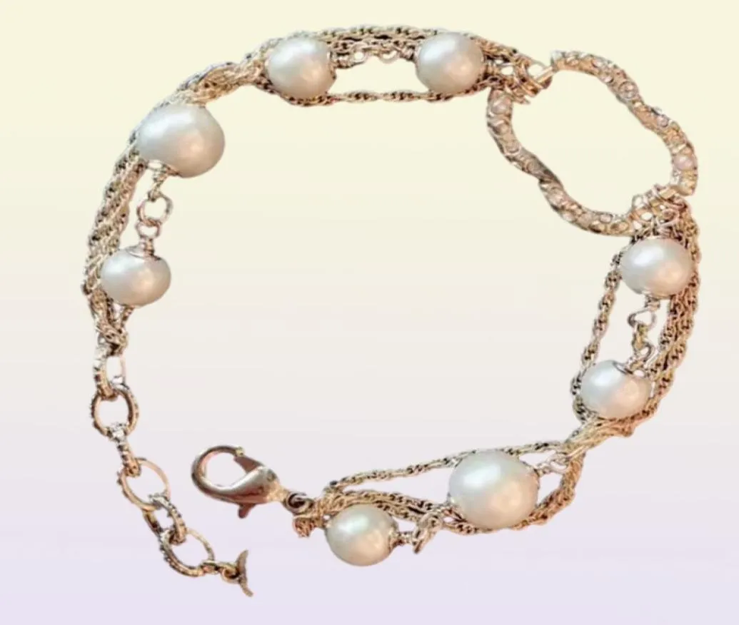 2021 Nowy moda Pearl Multichain Bracelets Bracelets Party Wedding Jewelry54778712314682