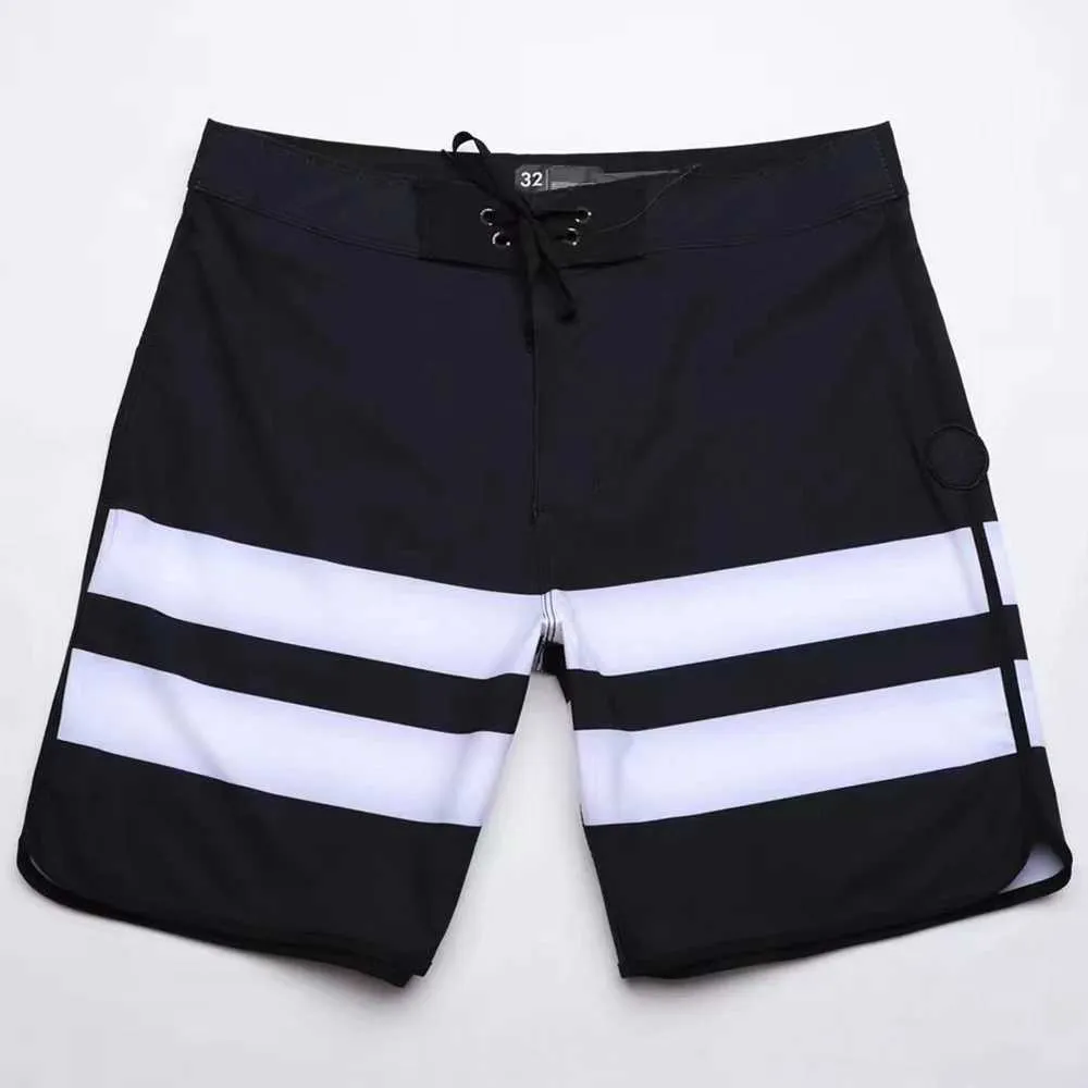 Men's Swimwear NEW Stretch Bermuda Mens Black Beachshorts Surfwear Quick-Dry Trunks Waterproof Spandex Surfing Pants Swim Board Shorts E567 Q240429