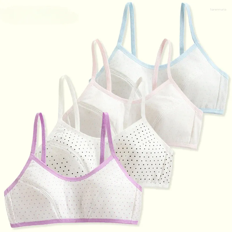 Camisoles Tanks 1pcs Girls Brassiere Хлопковое нижнее белье.