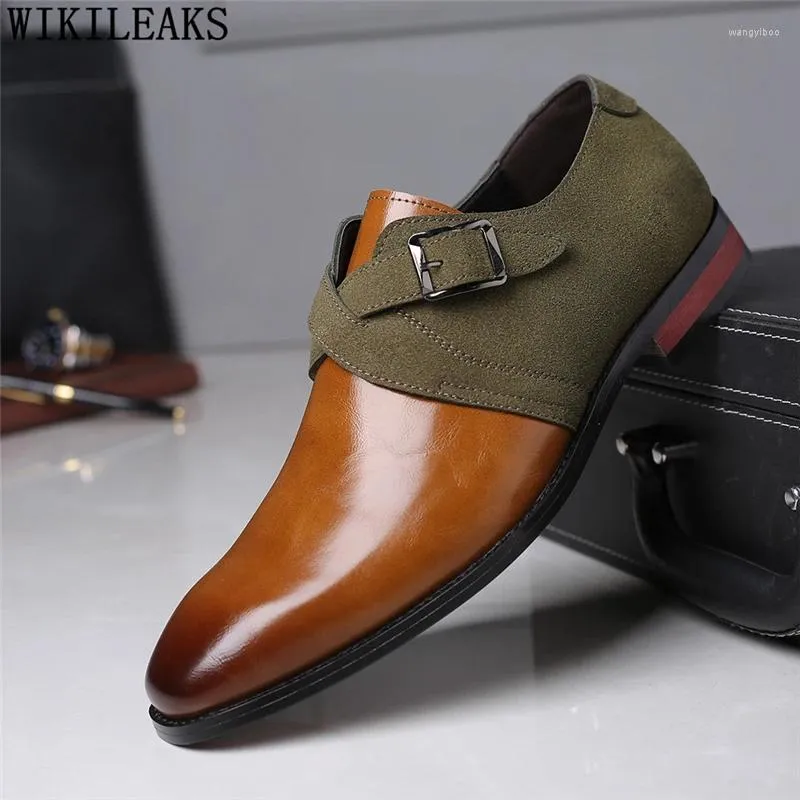 Casual Shoes Formal Men Classic Coiffeur Black Dress Monk Strap For Fashion Italian Plus Size Mens Zapatos
