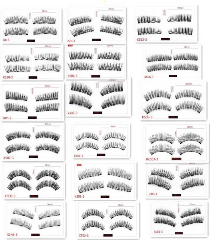 Cils magnétiques extension des accessoires de maquillage de beauté pour les yeux de beauté faux cils faits à la main dropship epack4482400