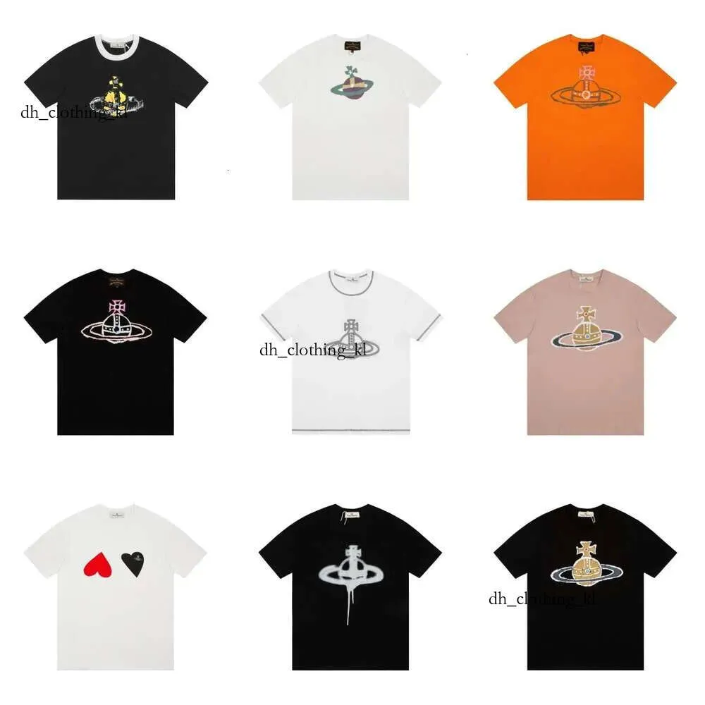 Camiseta de grife imperatória camisa polo viviennes westwood graffiti bordado top lose weatshirt camiseta casual viveennes westwood saco de manga curta de mangas curta 503