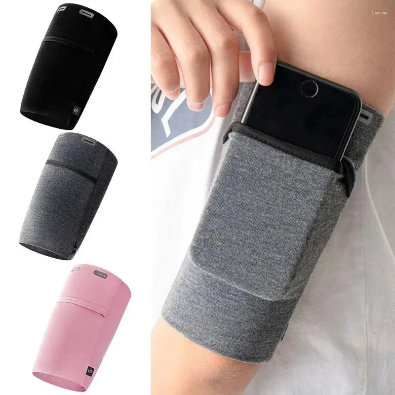 Utomhuspåsar Elastisk körning av mobiltelefon Armpåse Universal Waterproof Sports Accessories Armband JOGGING FALL