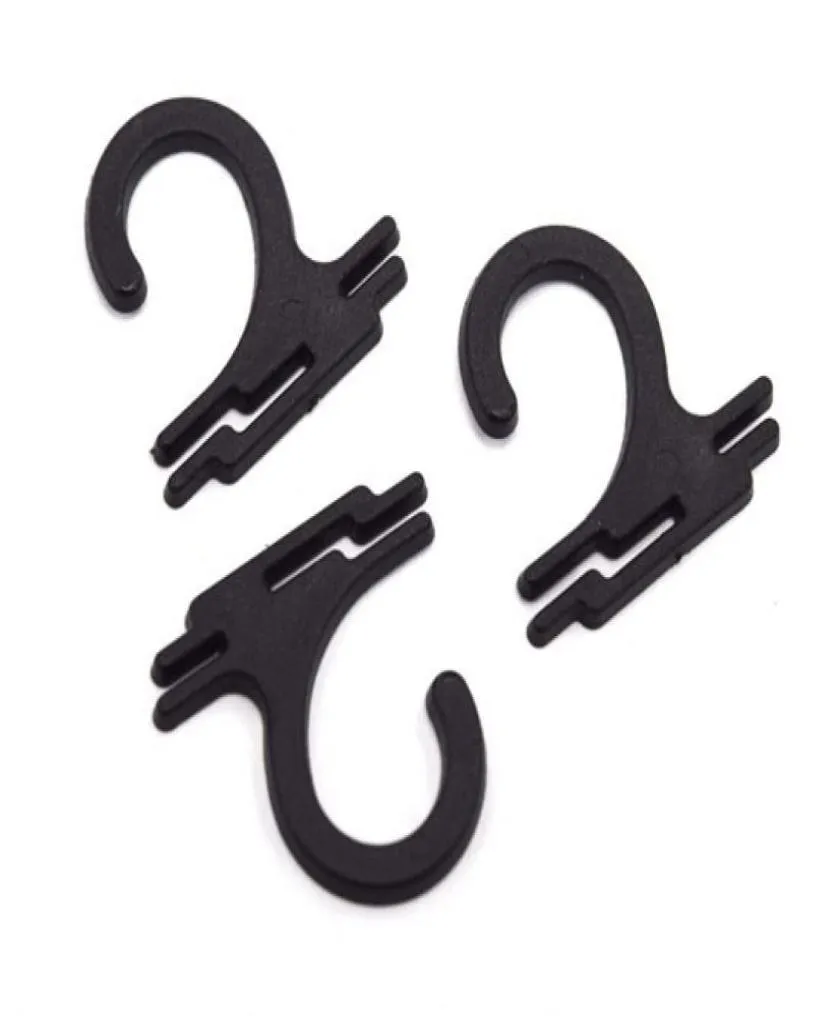 100pcslot 2624mm Plastic Sock Hook Hanger For Sock Stocking Underwear Accessories Packaging Black7860400