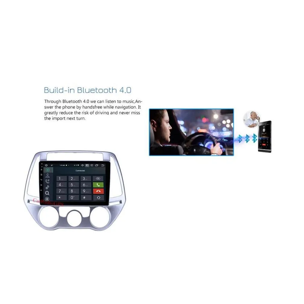CAR DVD DVD Player Auto Radio da 9 pollici per Hyundai I20 Manuale A/C 2012-2014 GPS Stereo AM FM Mtimidia Sistema 2Gadd32G Supporto inverso cam Dhgak