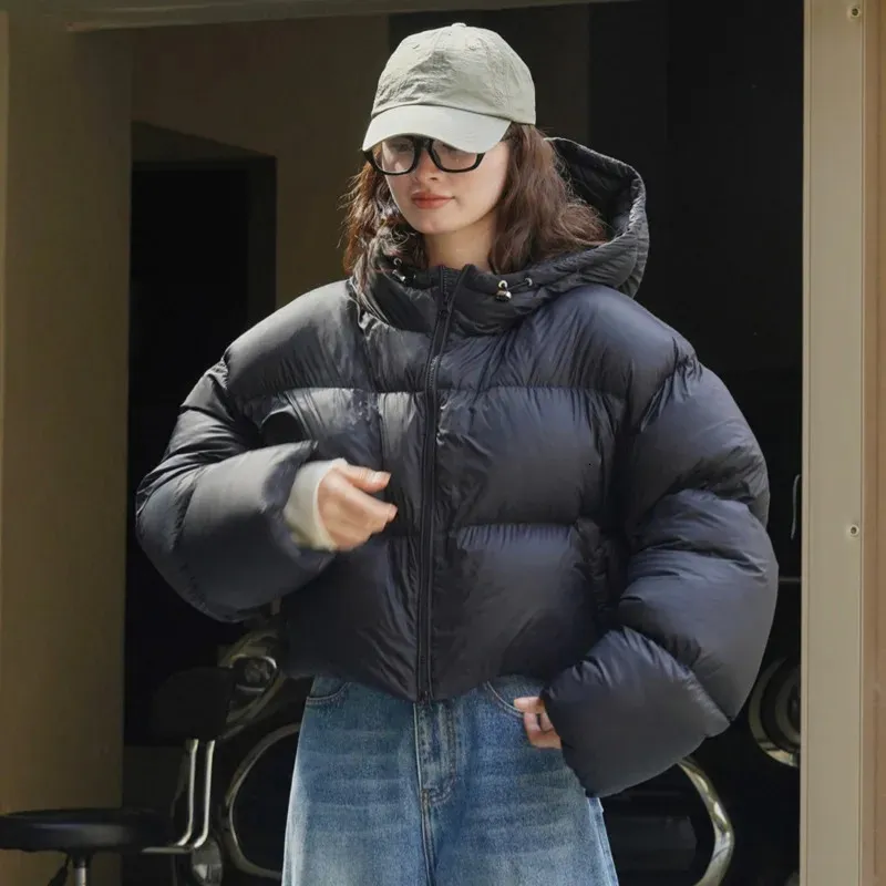 Save Big on Bulk Women's Hooded Puffer Coat Hooded Cropped Puffer Jacket  Black Burgundy Womens Winter Fluffy White Duck Thick Coat 241127 Best  Deals