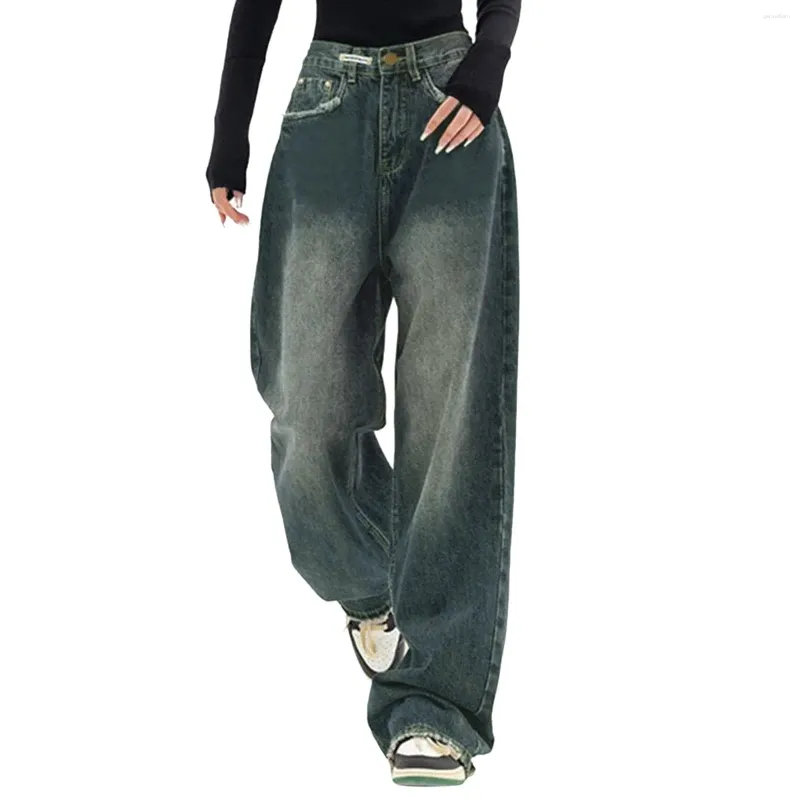 Pantalon féminin jeans baggy américain rétro dopamine dopamine streetwear mode vintage denim lâche pantalon de loi