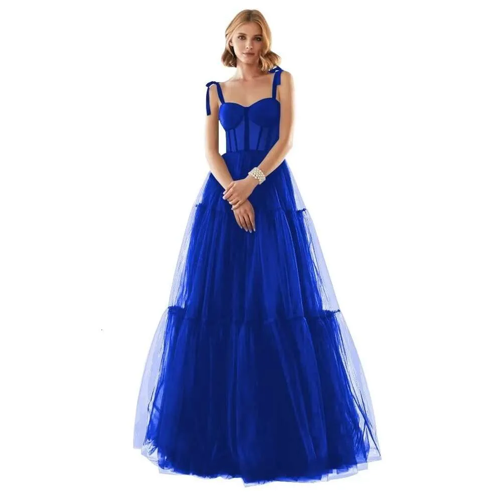 Lijn puffy een tule prom -jurken lieverd formele avondjurk lange prinses quinceanera jurk voor verjaardag prom amz mz