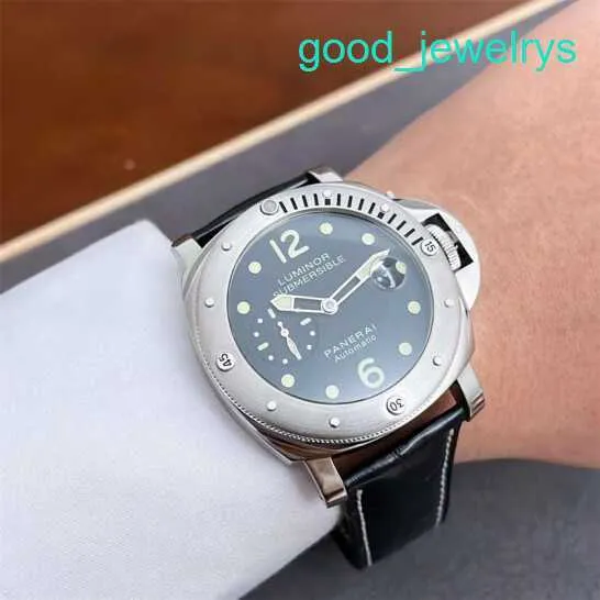 Men s Swiss Panerai Luminor Series 44mm Pilot Watch with Automatic Mechanical Black Dial