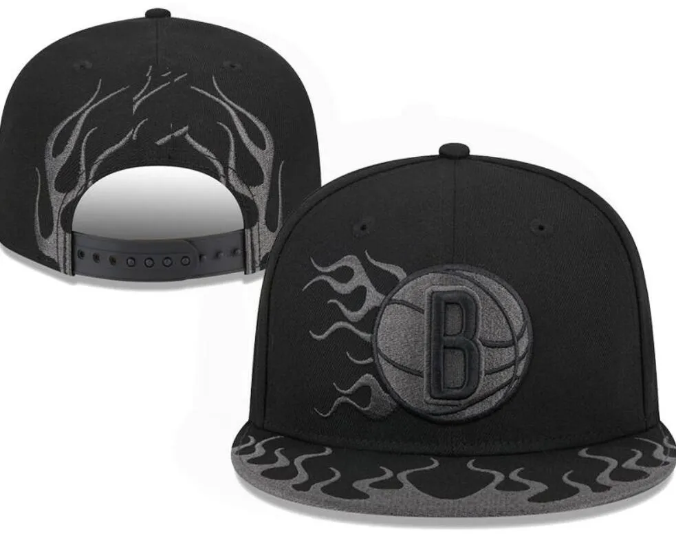 Brooklyn''nets'''Ball Caps Flowers Patched Snapback Hatsスポーツチームバスケットボールシカゴハット23-24チャンピオンズ野球キャップ2024ファイナルスポーツ調整可能キャップチャポーA2