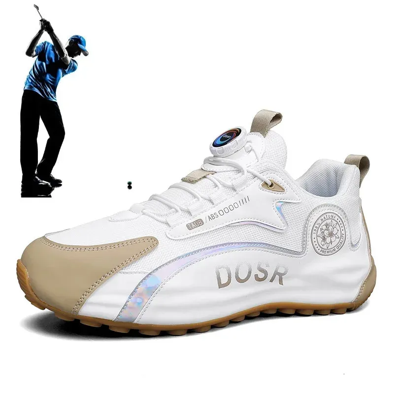 Dla mężczyzn trampki golfowe na zewnątrz wygodne Wysokiej jakości modne buty sportowe 240428