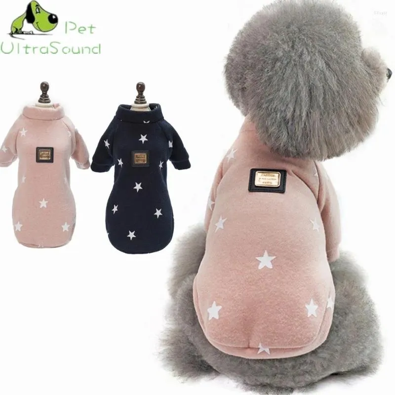 Dog Apparel Five Star Pattern Small Coat Warm Winter Clothes Soft Puppy Coats Jacket Pet Sweatshirt Pomerania Yorkshire Clothing