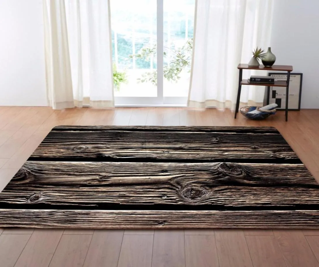 3D träkornområde mattor stora salongs sovrum mattor kreativa hem dekorativ matt mjuk flanell matta och matta för vardagsrum4917078
